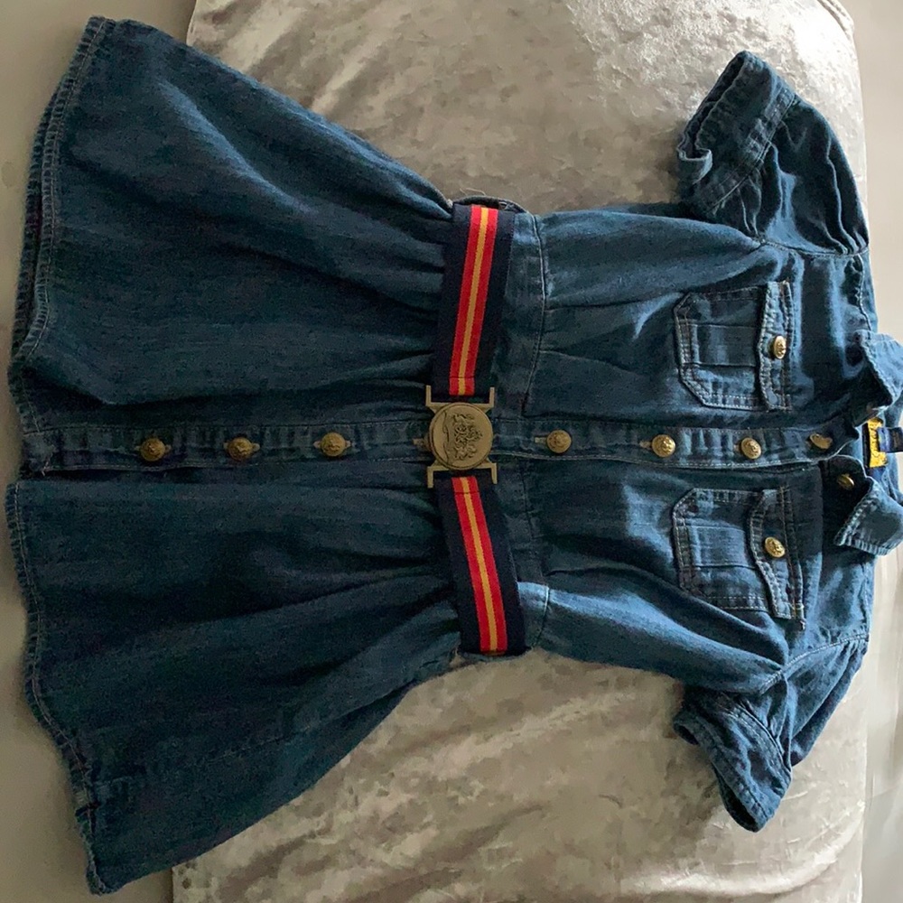 Ralph Lauren Polo Denim belted dress 3t worn twice